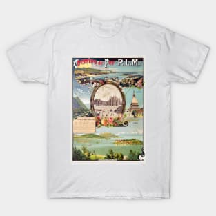 Chemins de fer PLM Italy Vintage Poster 1895 T-Shirt